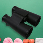 Detailed view of the metal and eco-friendly rubber construction of the binoculars.