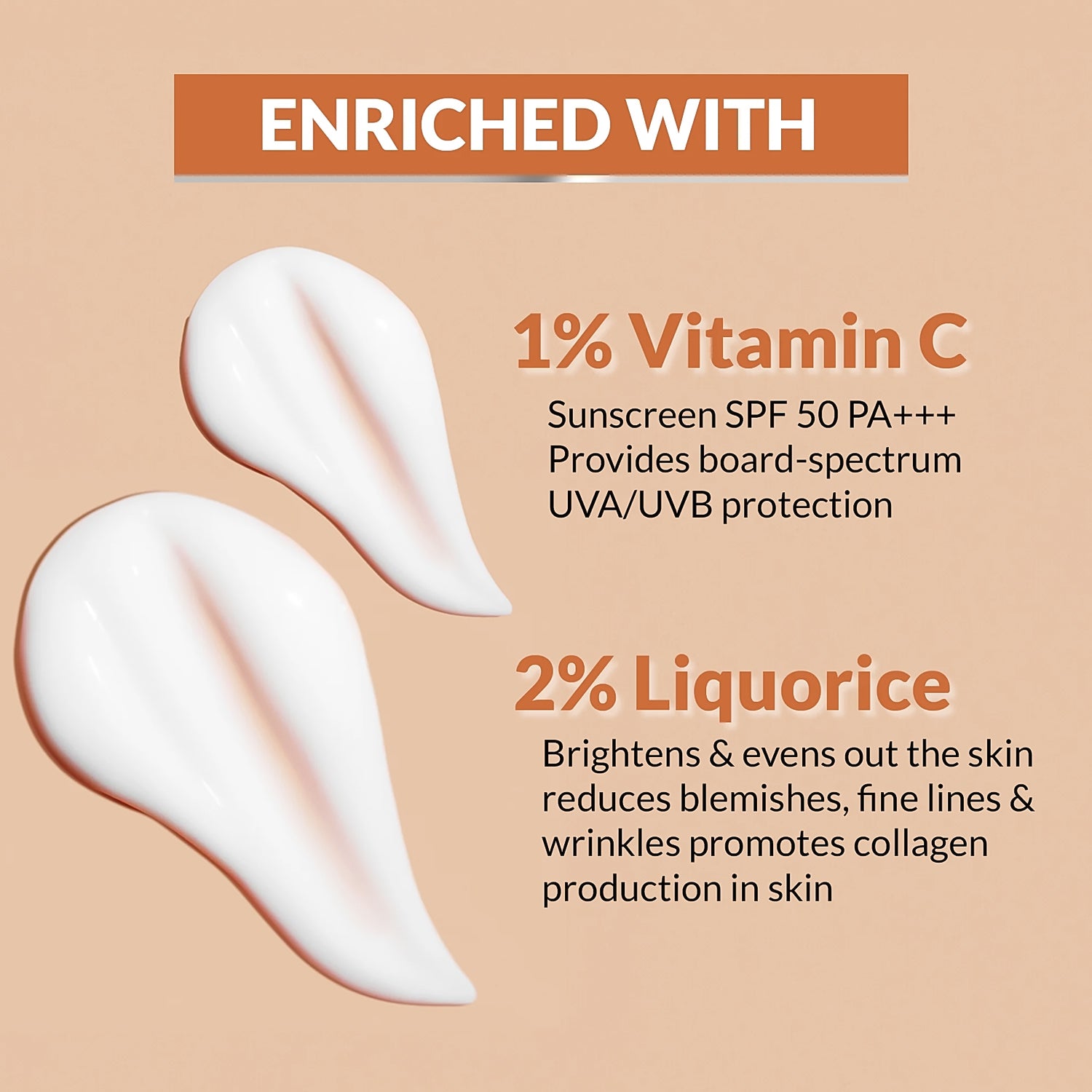 Daily use Vitamin C Sunscreen with broad spectrum UV protection