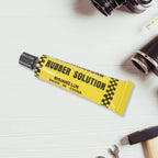 Instructional diagram showing how to use the tyre repair kit.