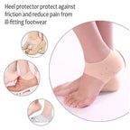 Pair of soft, flexible silicone gel heel socks.
