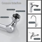 Detail of the rotating faucet sprayer showing its double O-ring design.
