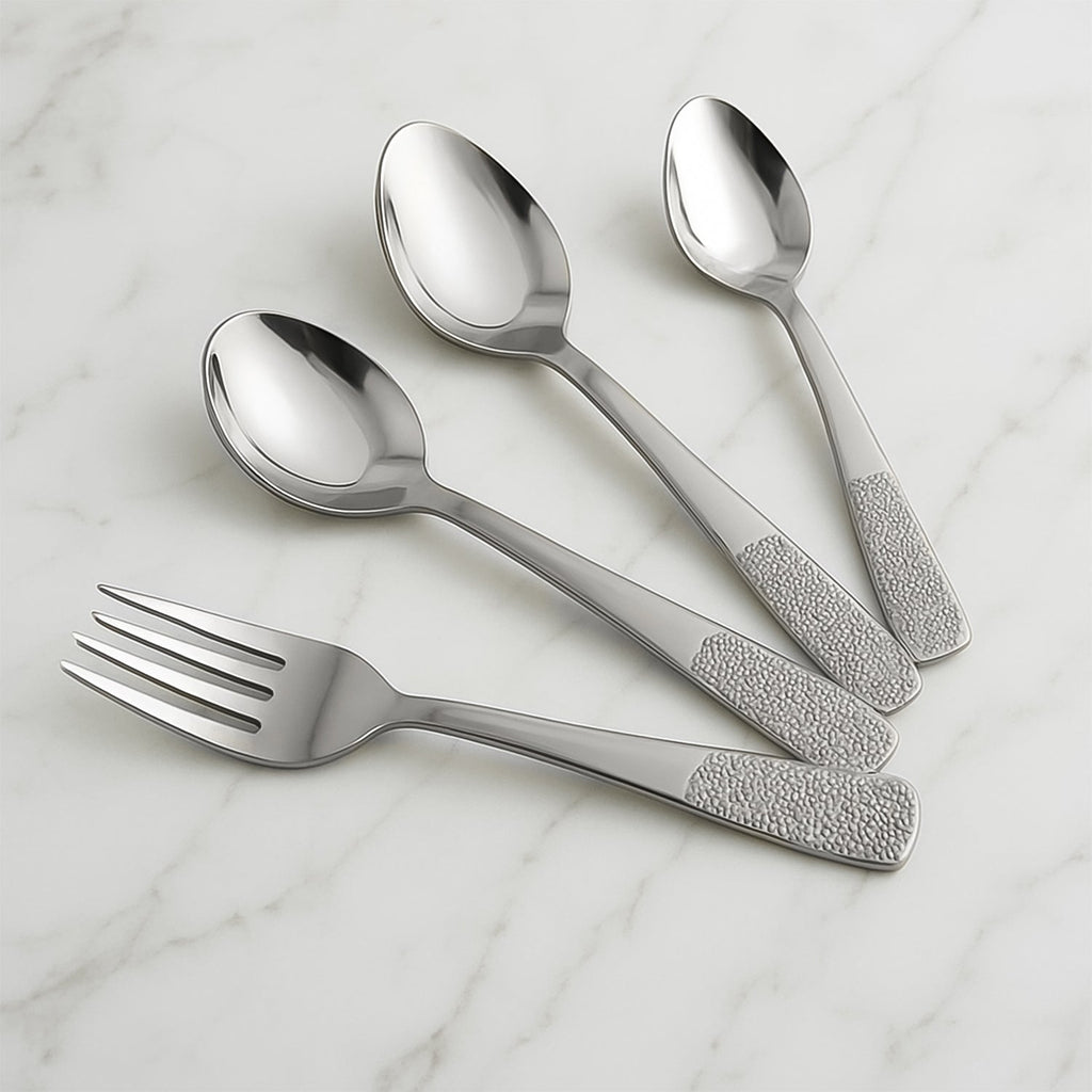 Smartly designed stainless steel stand for table cutlery set storage