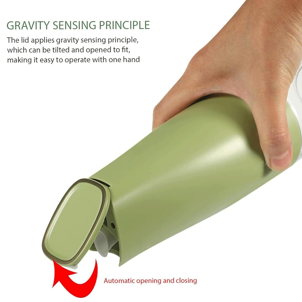 Detailed view of the 500ml oil dispenser bottle showcasing its design.