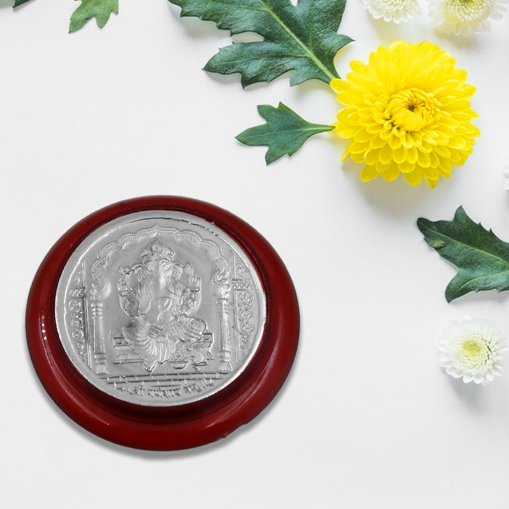 Stack of Decorative Ganesh Coins, perfect for bulk gifting during festivals.