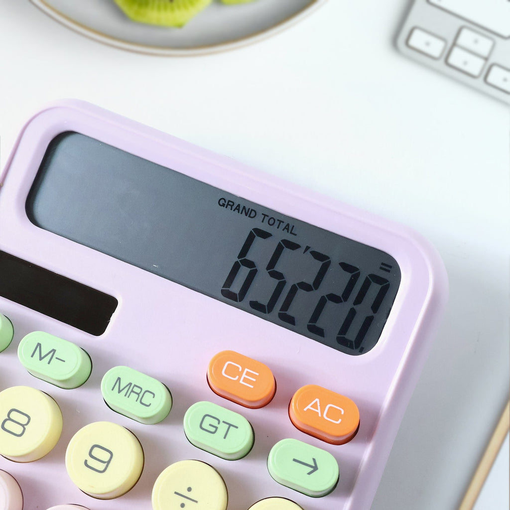 Calculator with large readable digital screen display