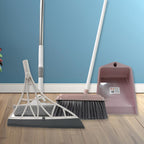 Adjustable long-handle window cleaning squeegee tool for streak-free glass