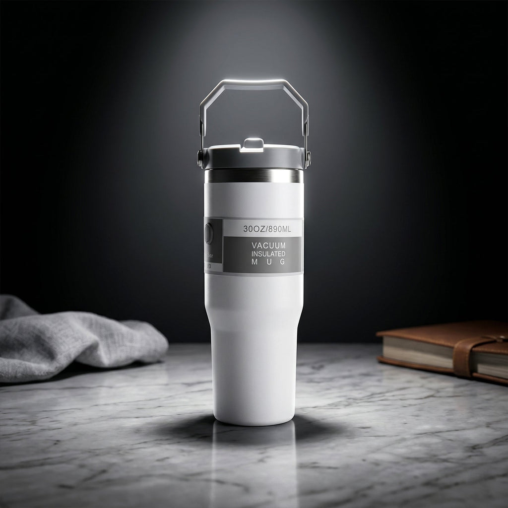 Heavy-duty steel sip mug for travel and daily use