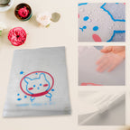 Top-down view of a durable plastic reusable zip pouch, perfect for travel organisation.