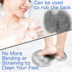 Close-up of silicone foot scrubber bristles