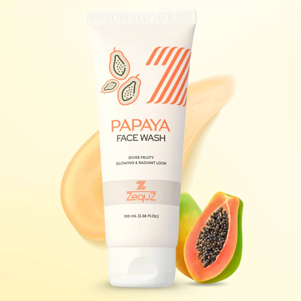 Close-up of foaming texture of papaya face wash