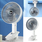 USB fan placed on desk stand for convenient airflow