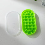 Reusable silicone oval ice tray for kitchen and bar use