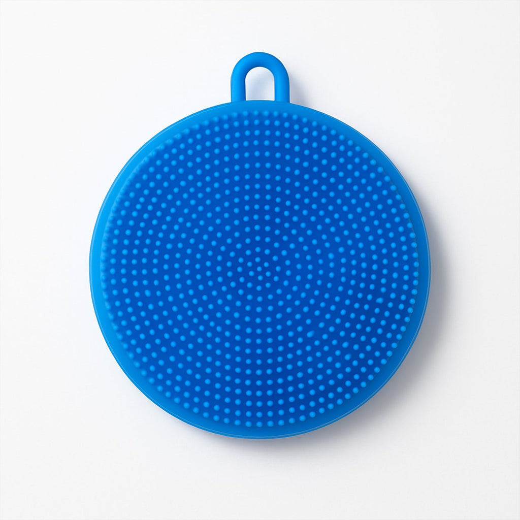 Collection of kitchen tools, including the versatile silicone dish scrubber.