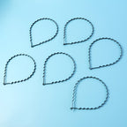 Single metal zigzag hair band showing black wavy style for men and women