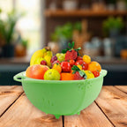 Side angle of multiuse Smart Basket fruit and vegetable bowl for kitchen use