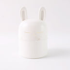 Cute bunny kitchen storage box placed on countertop for utensils