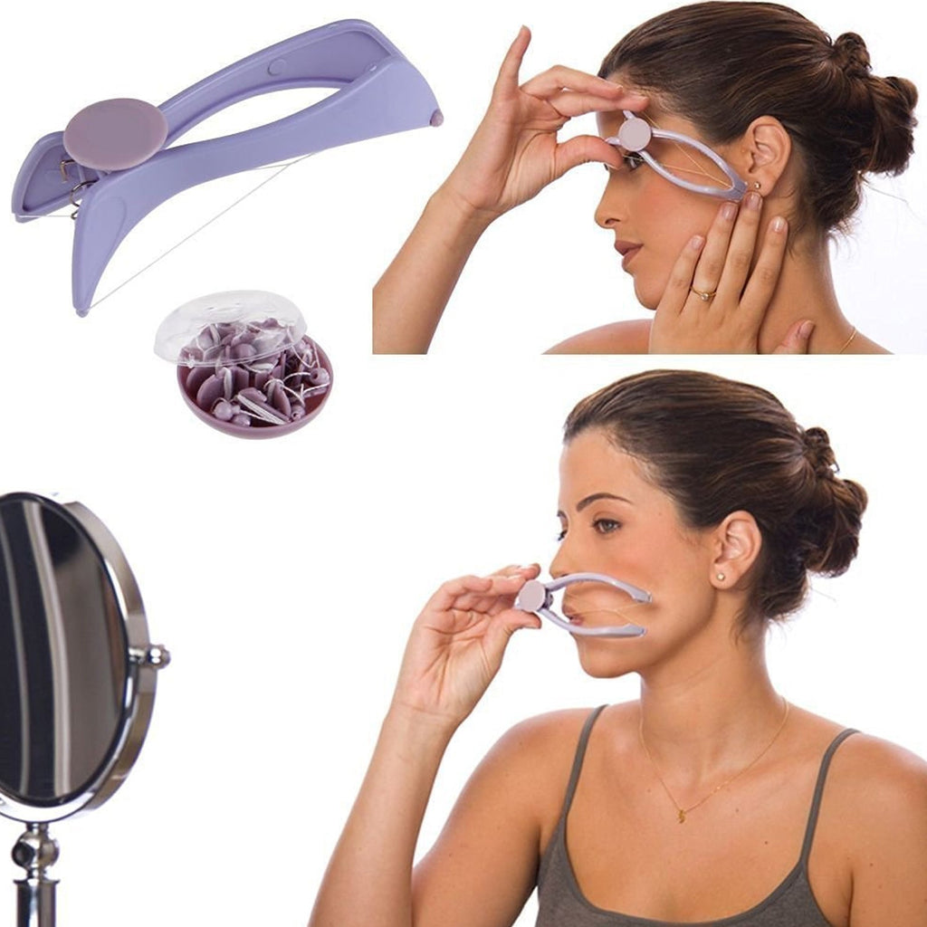 Complete Slique Hair Removal Threading Kit with device and extra threads.