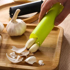 Non-slip textured silicone garlic peeler tube