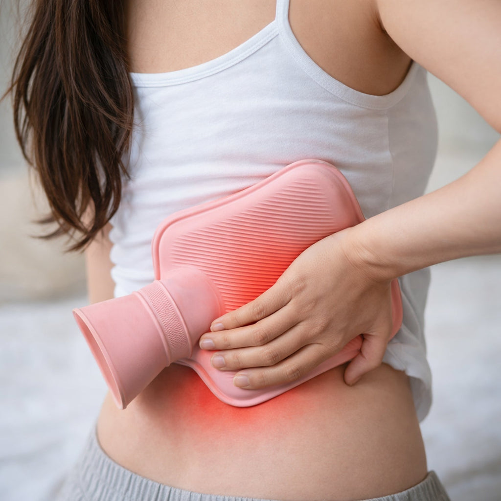 Flexible hot water bag for pain relief and muscle relaxation