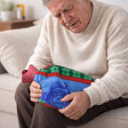 Comfortable hot water bag with printed soft fabric cover