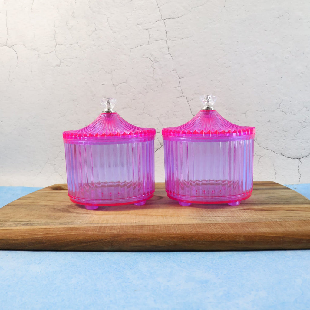 Dry fruit storage containers set with user-friendly lids for easy access