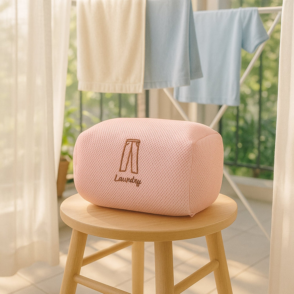 Durable mesh laundry wash bag with zipper guard for washing machine