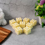 Set of 9 battery-operated LED bubble candles in modern home decor
