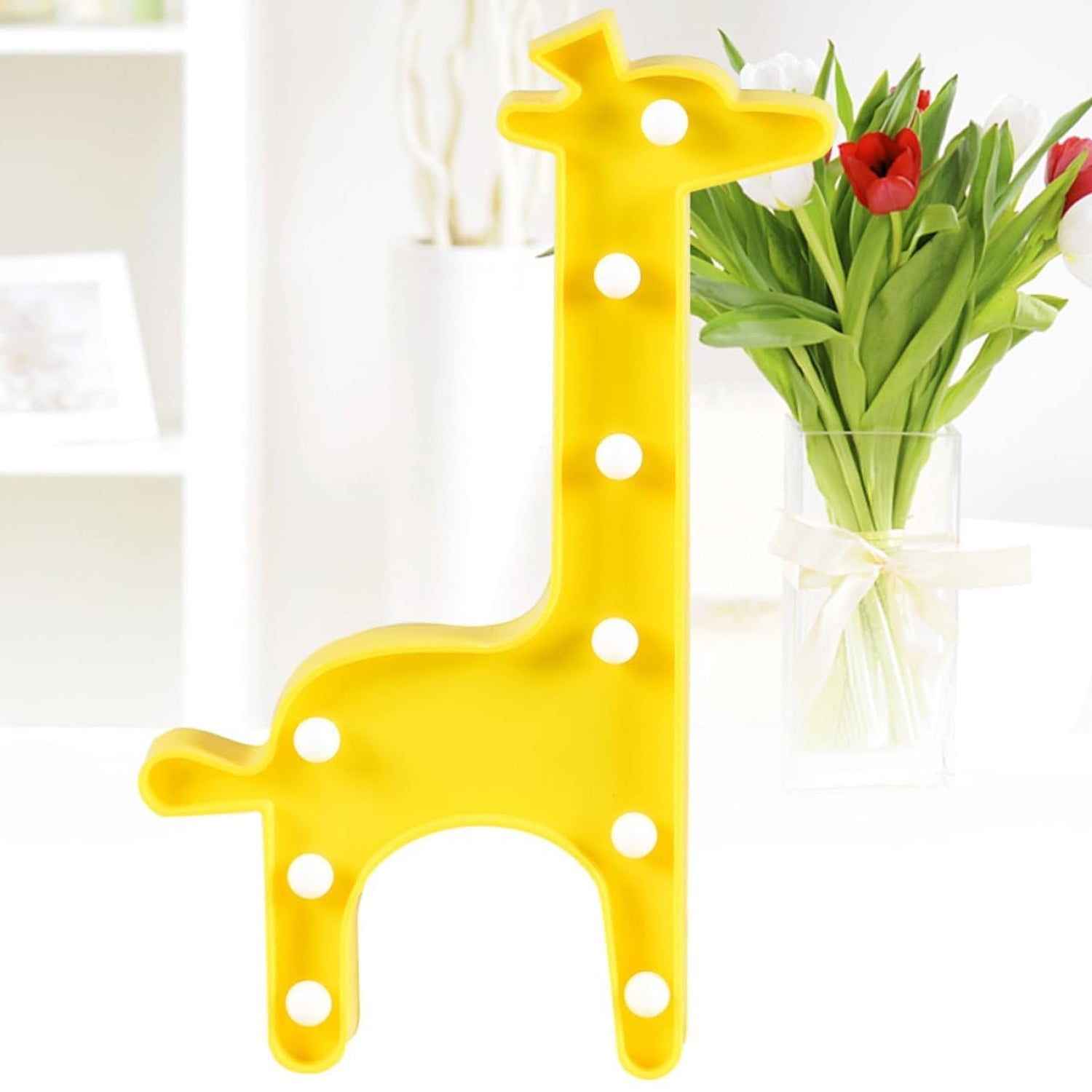 Cute giraffe silhouette LED night light for home and party decoration