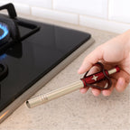 Close-up of Supermom gas lighter ergonomic heart-shaped handle design