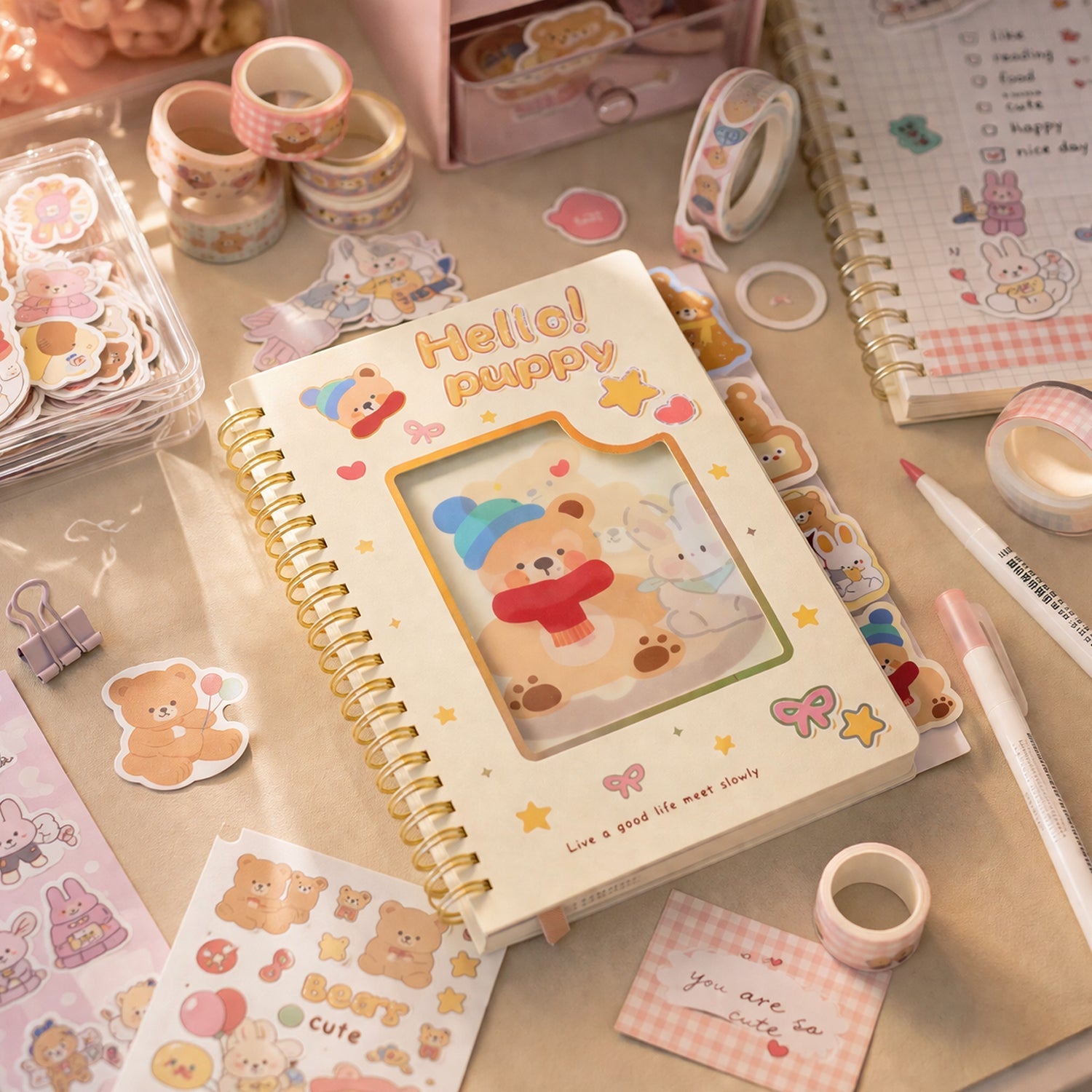 Cute cartoon cover notebook for writing and journaling