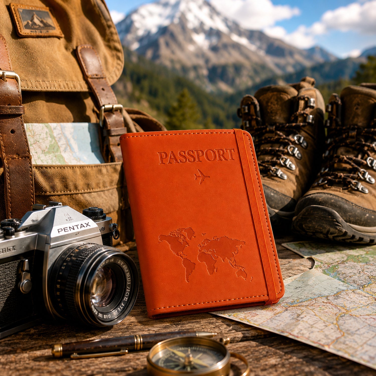 Elegant and professional style travel passport wallet for men and women