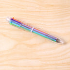 Multiple angles of the 6-in-1 multicolor ball pen highlighting ergonomic design.