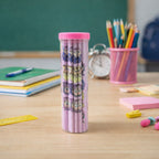 Bulk pack of cartoon printed wooden pencils ready for school use
