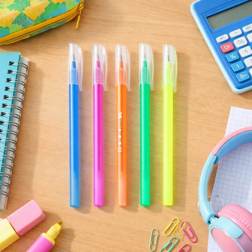 Single colorful ballpoint pen from the 20 piece smooth writing set