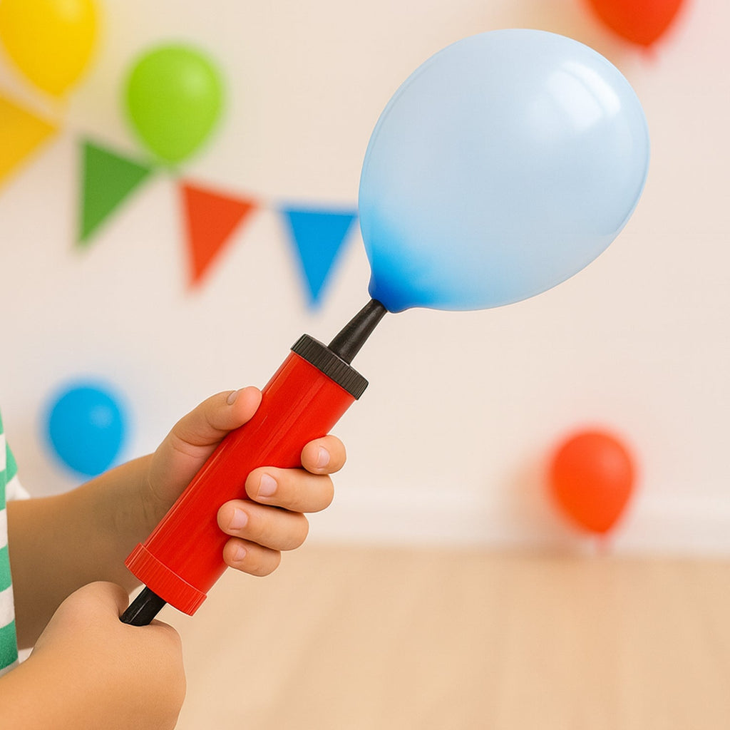 Durable plastic handheld balloon inflation pump for party use