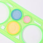 Design ruler spirograph geometry stencil set close-up view