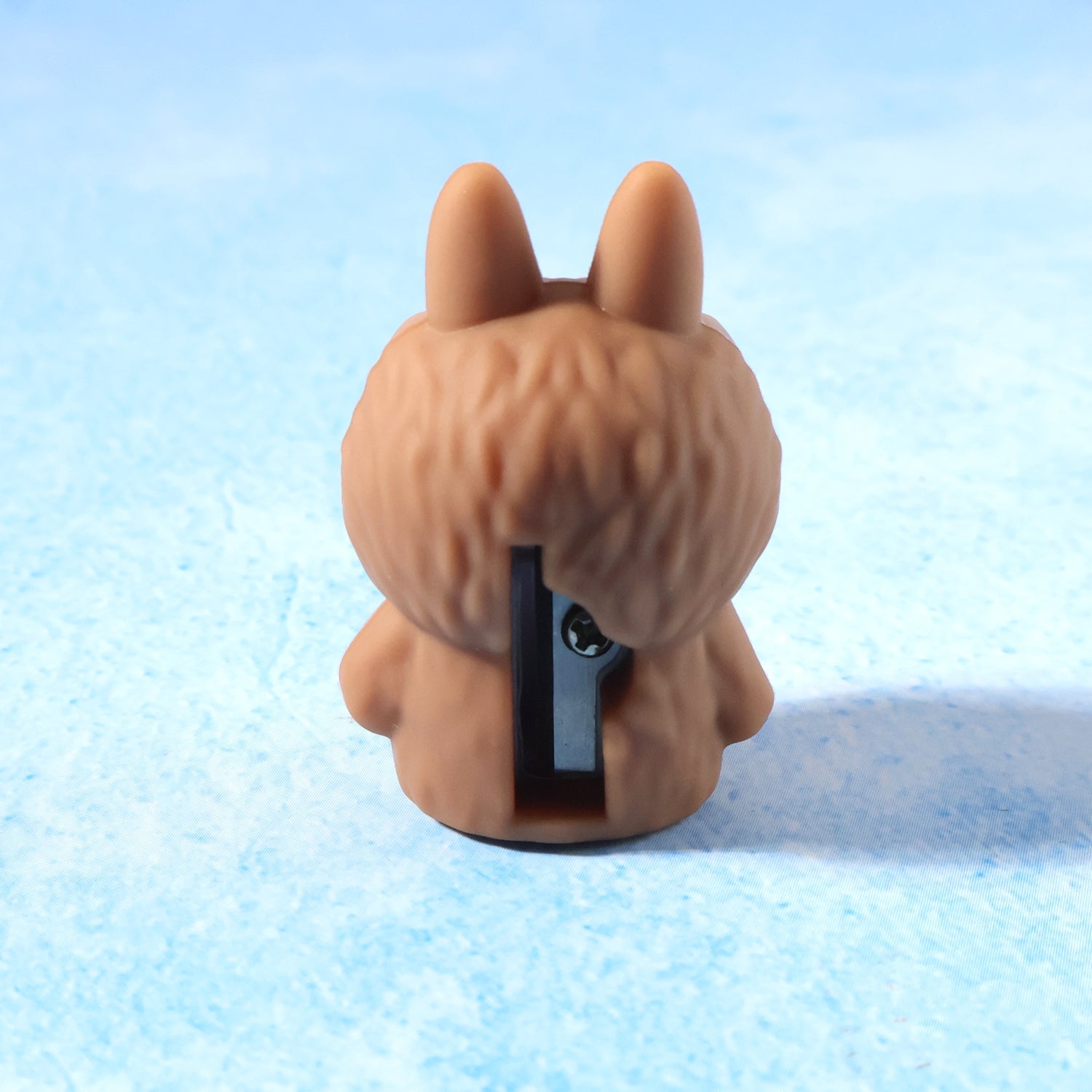 Detail showing durable silicone material of cartoon pencil sharpener