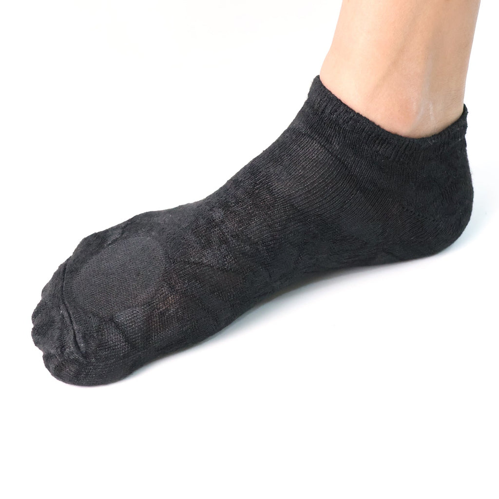 Invisible no-show liner socks worn discreetly under shoes