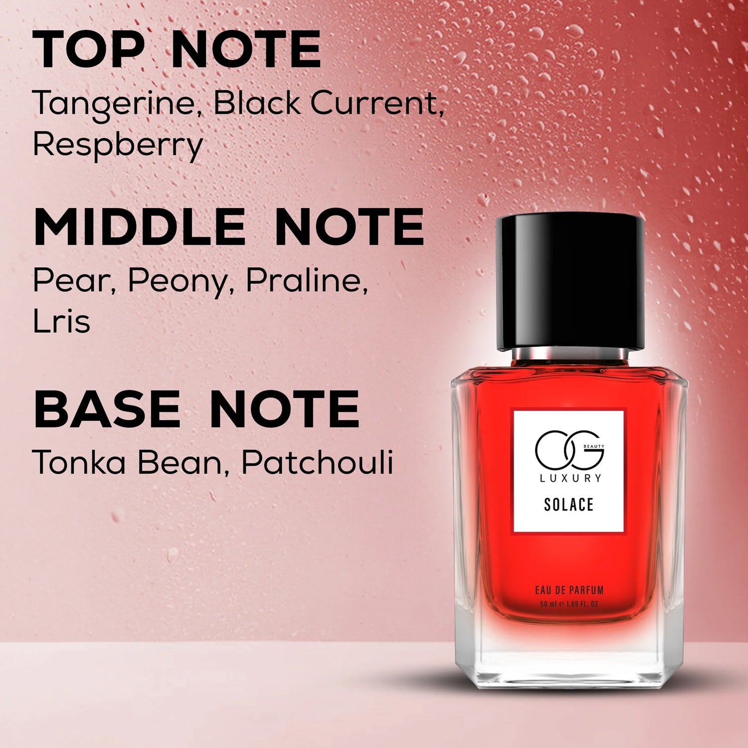 Side profile of Luxury Solace Eau De Parfum for women