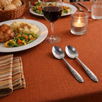 Durable stainless steel dining spoons with long handles