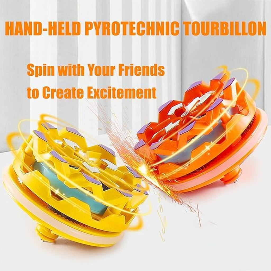 Light-up battle spinning top toy for kids