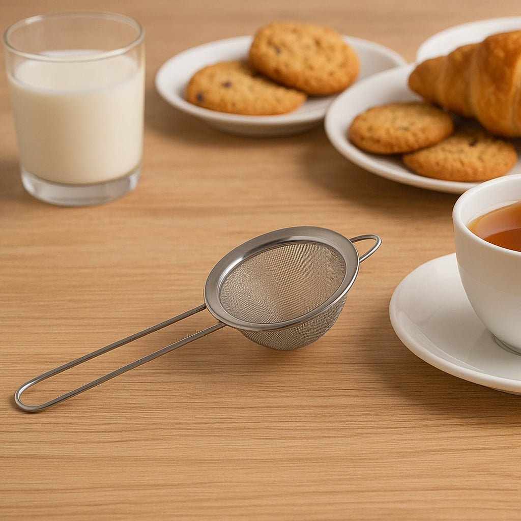 Efficient food strainer with fine mesh filter for smooth liquids
