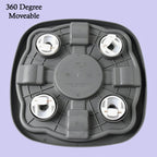 Sturdy gas cylinder carrier trolley with advanced bearing wheels