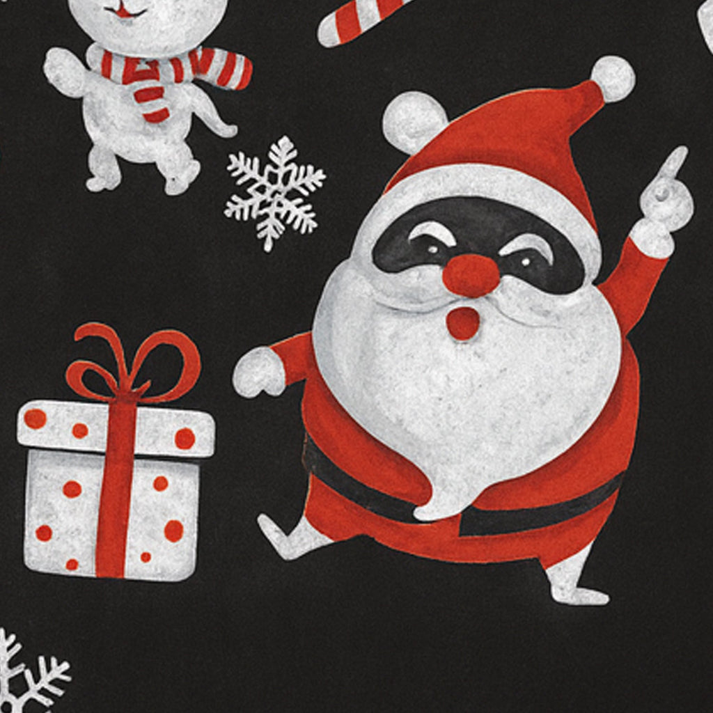 Christmas wall sticker with Santa Claus and snowman in vibrant colors, 90x60 cm