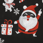 Christmas wall sticker with Santa Claus and snowman in vibrant colors, 90x60 cm
