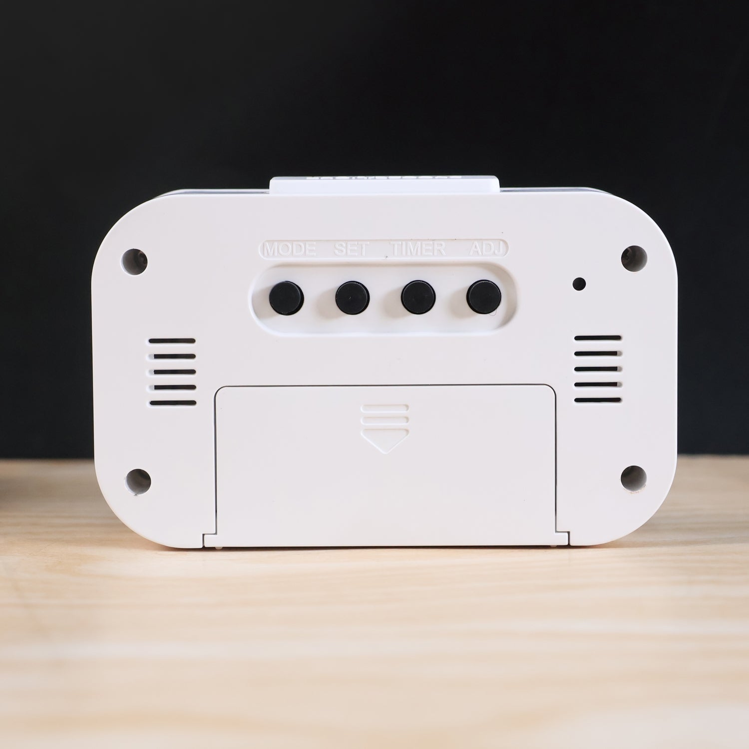 Digital LED alarm clock with soft night light feature