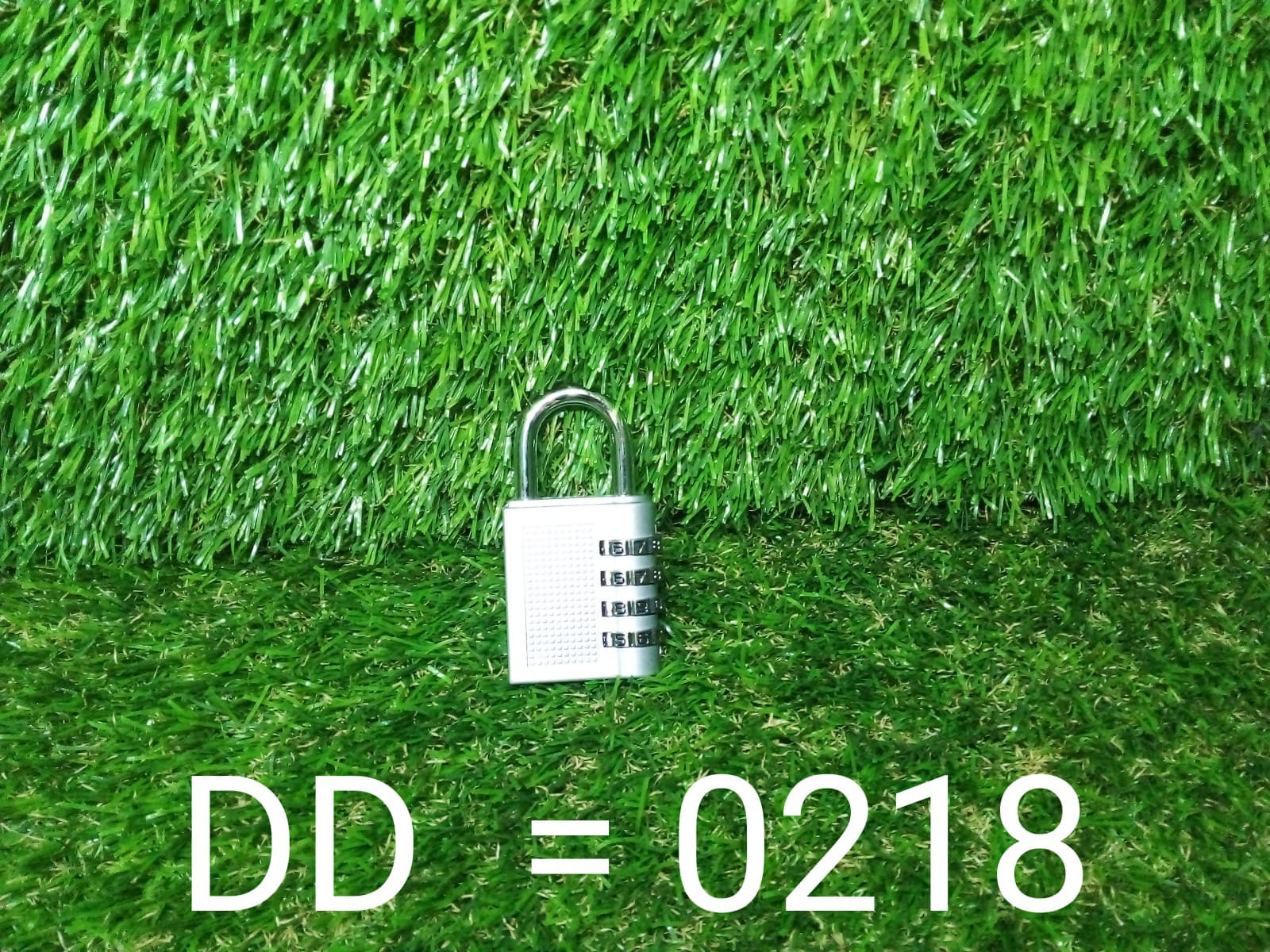 Secure 4-Digit Combination Padlock resting on a wooden table.