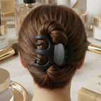 Close-up of matte hair claw clip showing texture