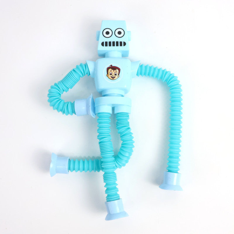 Robot action toy with flexible magic spring design