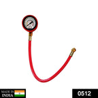 Heavy-duty tire inflator gauge displaying accurate pressure readings.